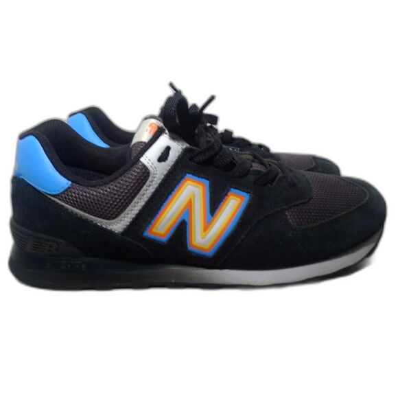 New Balance 574 Legacy Sneaker - Black/Blue/Orange 10.5 - Picture 2 of 9
